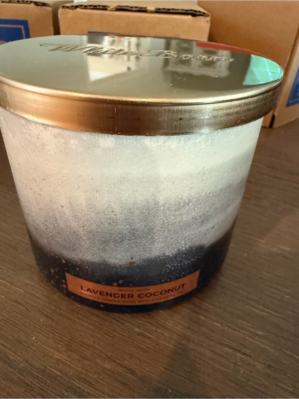 White Barn - Bath & Body Works Lavender Coconut Scented Candle with Metallic Lid